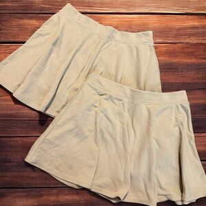 The Children’s Place Beige Girls XXL Elastic Waistband Uniform School Skorts 2pc